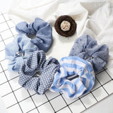 5Pcs/Lot Girl Pink Red Hair Band Accessories Fashion Large Hair Ties Solid Color Elastic Scrunchies For Women Ponytail Hairstyle