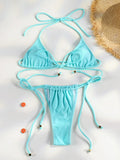 Sexy Triangle Mini Bikini Sets Micro Thongs Swimsuit Women Bathing Suit Biquini Bandage Beachwear Print Swimwear Thong Bikini