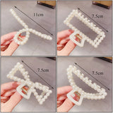 Pearl Claw Clips Crab Geometric Hairpins For Women Girl Korean Bow Hollow Hair Accessories Bath Clip Headwear Barrettes