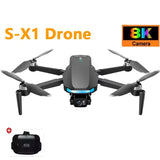S-X1 New 5G GPS 8K HD EIS Cameras Drone with Screens 3-Axis Anti-shake Gimbal 8K Aerial Brushless Drones RC Quadcopters Mini UAV