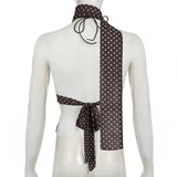 Y2k Style Polka Dot Tank Top Women Sexy Deep V neck Backless Women's Tanks Fashion Night club Outfit Lady 2026 Summer Dress up