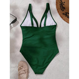 S - XL New Sexy Mesh Sheer V Neck Women Swimwear One Piece Swimsuit Female High Leg Cut Monokini Bather Bathing Suit Swim V5136