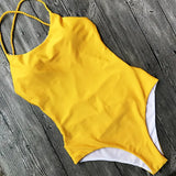 Criss Cross Backless Women Swimwear One Piece Swimsuit Female Monokini High Cut Leg Bather Bathing Suit Swim Beach Wear Lady