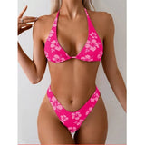 S - XL Sexy Floral Printed Brazilian Bikini Women Swimwear Female Swimsuit Two-pieces Bikini Set Bather Bathing Suit Swim V6475