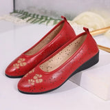 Comfortable Flat Bottom Mom ShoesSoft Surface  Work Casual Women's Footwear Breathable Hollow