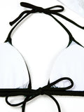 3 Pieces Triangle Halter String Bikini 2026 Solid Swimwear Female Sexy Swimsuit Women Bathers Bathing Swimming Swim Suit