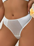 Sexy and Hot Hollow-Out Mid-Waist Panties for Young Women, Butt-Lifting, Trendy and Charming Summer Briefs, Thin