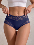3PCS/Set Women's Sexy Lace Panties High Waist Hollow Out Briefs Breathable Underwear Female Elastic Soft Lingerie XS-XXL