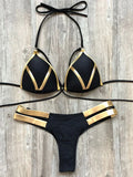 Sexy Halter Push Up Brazilian Bikini 2025 Women Bandage String Swimsuit Female Swimwear Two Pieces Bikini Set Bathing Suit Swim