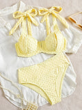 S - XL V Shaped Underwired High Waist Bikini Women Swimsuit Female Swimwear Two-pieces Bikini Set Bather Bathing Suit Swim Lady