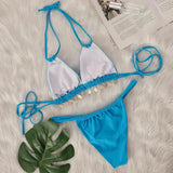 2026 Halter Luxury Rhinestones Diamond Bikini Female Swimsuit Women Swimwear Two-pieces Bikini Set Bather Bathing Suit Swim Lady