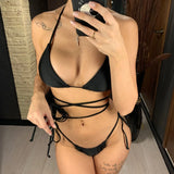 2026 New Wrap Arround Mini Bikini Female Swimwear Women Swimsuit Two-pieces Bikini Set Brazilian Bather Bathing Suit Swim V1229H