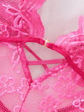 Womens Lace Bodysuit Halter Soft Comfortable Underwear