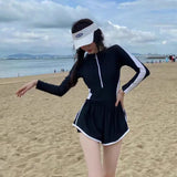 Hot Selling Swimsuit for Women, Summer Long Sleeved Jumpsuit for Girls Sexy Hot Spring Swimsuit, Concealing Flesh and Slimming