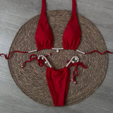 Sexy Micro Thong Bikini 2024 Women Swimsuit Female Swimwear Bikinis Set Brazilian Beach Wear Bathing Suit Biquini