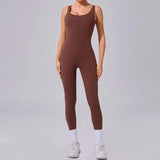Seamless Yoga Jumpsuits Sports Fitness Hip-lifting Hollow Beauty Back One-piece Workout Running Gym Leggings Bodysuits for Women