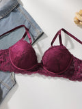 pure desire Bra for Women – 3/4 Cup Underwire Push Up Bra lace sexy Lingerie party brassiere  (B-C Cup)L2957