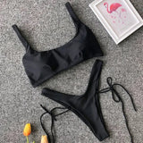 2026 High Cut Micro Thong Bikini Female Thong Bikinis Swimsuit Women Swimwear Two-pieces Bikini Set Brazilian Bathing Suit Swim