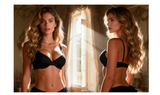 White Swim Fabric Underwire Bra for Women Plus Size Lightly Padded Adjustable Straps 4 Hook Closure Everyday Bra