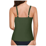 Women Tankini Swimwear Tops Full Coverage Swimsuit Floral Leopard Print Swim Vest Bathing Suit Swimming Suit Summer Beach Wear