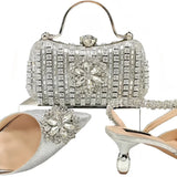 Doershow Lastest Italian Design Fashion Style Ladies Shoes with Matching Bag Set 2024 Nigerian Shoes and Bag Set  HKK1-6