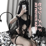 Japanese Maid Outfits Women Sexy Cosplay Costumes Lingerie Perspective Underwear Servant Classical Erotic Babydoll
