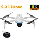 S-X1 New 5G GPS 8K HD EIS Cameras Drone with Screens 3-Axis Anti-shake Gimbal 8K Aerial Brushless Drones RC Quadcopters Mini UAV
