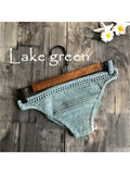 S - XL 9 Colors Crochet Knitted Bikini Bottom Swim Brief Women Swimwear Female Bather Brazilian Tanga Panties Underwear V4195