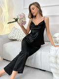 Spring And Summer Women's Pajama Set Fashionable And Breathable Halter Long Pants Two Piece Set