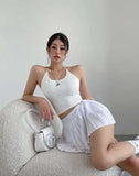 Preppy WOMENGAGA American Style Style High Waisted Slim Pleated Skirt For Women's Summer Ballet Skirt Fashion Women QI9Y
