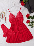 New Summer Erotic Pajamas Home Wear Dress Sexy Lingerie Floral Lace Romantic Nightgown Sheer Seductive Panties Porn Nightdress