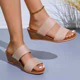 2026 Summer High Quality New Fashion Casual Platform Wedge  High Quality New Fashion slippers women