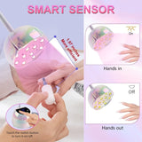 UV LED Nail Lamp, Cordless Gel X Nail Lamp Flash Cure, Auto Sensor Gooseneck Portable USB Gel Nail Dryer U V Light with 4 Timers