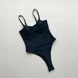 Sexy Cut Out Underwired Women Swimwear One Piece Swimsuit Female Extreme String Mini Micro Thong Bather Bathing Suit Swim V7744