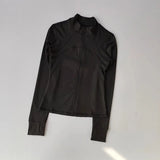 Women's High-End Yoga Fitness Suit Standing Collar Long-Sleeved Sports Jacket for Active Wear And Exercise