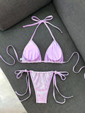 Sexy Shiny Sequin Black Bikini Set 2026 Women Push Up Bra Tie Side Thong Swimsuit Beach Bathing Suit Hoiday Swimwear Biquini