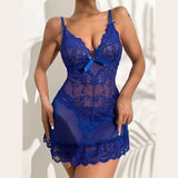Women Erotic Costume  Sexy ExoticUnderwear Lace Doll Dress Erotic Underwear Open Bra Mesh Transparent Pajamas Sexy Clothing