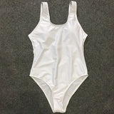 S - XXL Sexy White One Piece Swimsuit Women Thong Swimwear High Cut Trikini Backless Monokini Bather Bathing Suit Swim Bodysuit