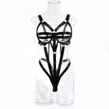 Women Sexy Pu Leather Full Body Harness Belt Waist Corset Belt Bondage Bdsm Bodysuit Gothic Fetish Exotic Clothing