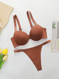 Best Selling Leopard print thickening Sexy Underwire Two Piece Push Up Push Up Bras lingerie Set For Women B2051