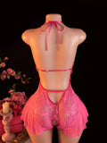 Women's Bodysuit Rose Crotchless Adult Erotic Sexy Lingerie Lace Deep V-neck Temptation Underwear Valentine's Gift