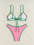 ZTVitality Sexy Mesh Patchwork Bikini Set 2025 New Arrival Biquini Push Up Swimsuit Women Swimwear Summer Beachwear Brazilian