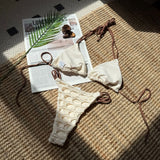 Hollow Out Halter Bikini Female Swimsuit Women Swimwear Two-pieces Bikini set High Leg Cut Bather Bathing Suit Swim Beachwear
