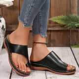 Lightweight Clip Toe Wedge Heel Slippers Women Plus Size 43 Thick Bottom Casual Sandals Woman Outdoor Platform Summer Sandles