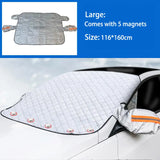 Kcimo 1Pc Sunshade Cover Car Windshield Snow Sun Shade Waterproof Protector Automobile Magnetic Cover Car Front Windscreen Cover