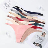2024 Seamless Panties Ice Silk Seamless Panties For Women Soft Thin Thongs Woman Satin Underwear Female Bikini String Panties