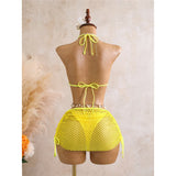 With Skirt 3D Flower Halter Bikini Women Swimwear Female Swimsuit Three-Pieces Bikini Set Padded Bather Bathing Suit Swim  V8346