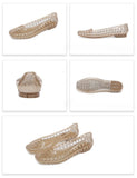 New 2025 Women Fashion Jelly Shoes Summer Cut-out Flat Sandals, Soft PVC Casual Square Toe Girls Daily Walking Sandalias