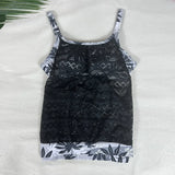 Crochet Mesh Swimsuit for Women New Summer Strappy Floral Patchwork Backless Swimwear High Waist Shorts Tankinis Beachwear S-3XL