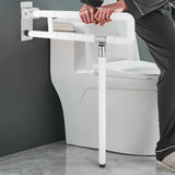 Foldable Toilet Grab Bar 100Kg Capacity ABS Stainless Steel Anti Slip Rail